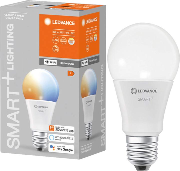 Produktbild Ledvance Smart+ Wifi Classic (E27, 9 W, 806 lm, 1 x, F)