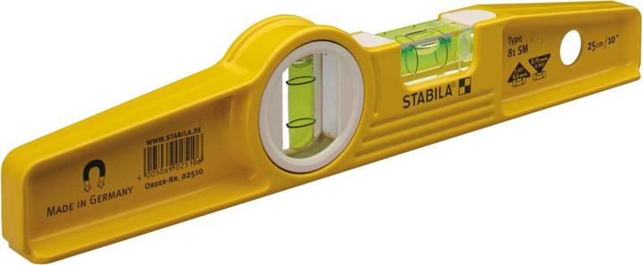 Actual product image Stabila Spirit level Type 81 SM Torpedo Rare earth magnetic system (25 cm)