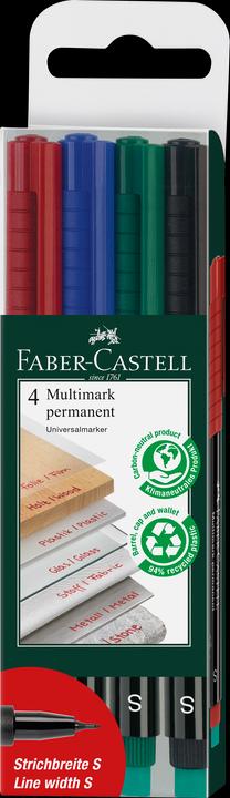 Actual product image Faber-Castell Overhead pen Multimark Permanent (Multicoloured, 0.40 mm, 4 x)
