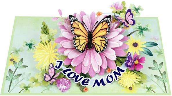 Immagine prodotto MU Classic Biglietto d'auguri 3D Pop-Up per la Festa della Mamma - I Love Mum (1 pz.)
