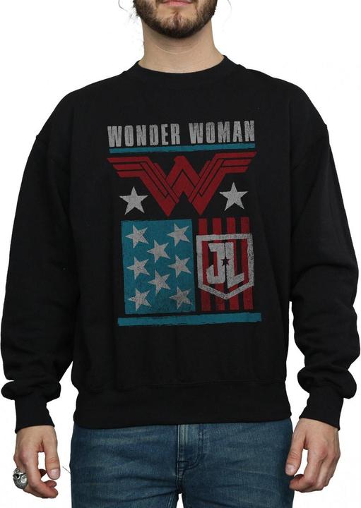 Produktbild Justice League Movie Wonder Woman Flag Sweatshirt (M)