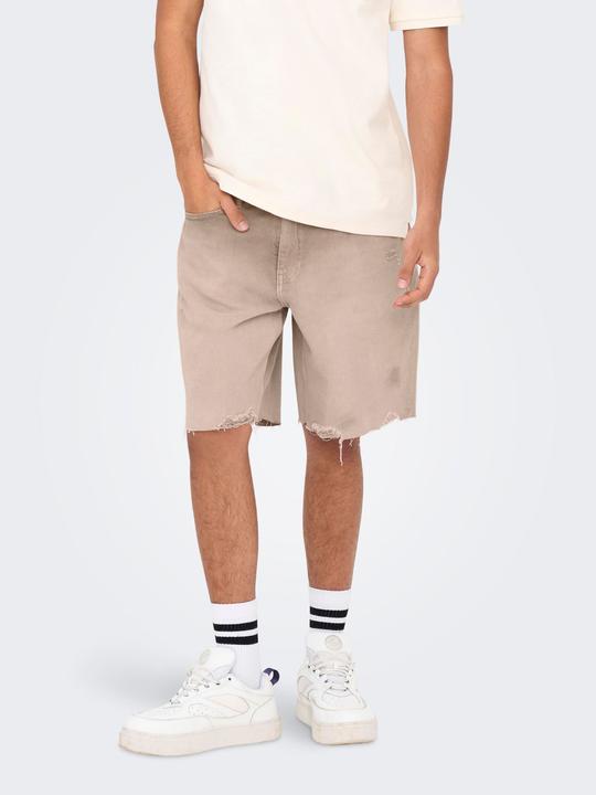 Produktbild Only & Sons Gerade geschnitten Mittlere Taille Shorts Jeans-Shorts (L)