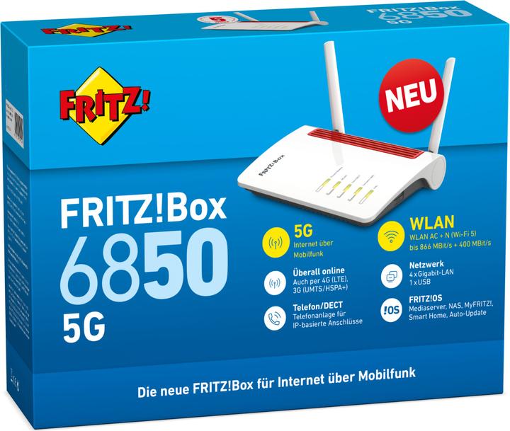 Actual product image AVM FRITZ!Box 6850 5G