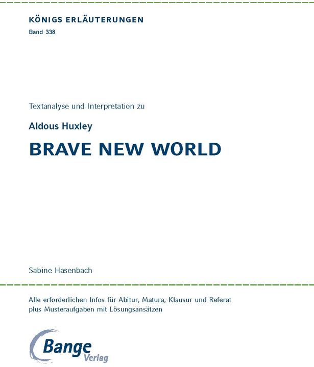 Produktbild Aldous Huxley: Brave New World (Deutsch, Aldous Huxley, 2023)