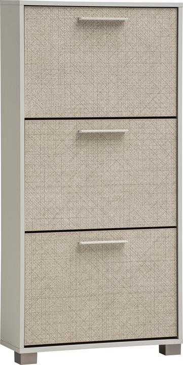 Immagine prodotto Schildmeyer Edno Schuhkipper Schuhschrank cremebeige / Canasta Dekor 3 Klappen