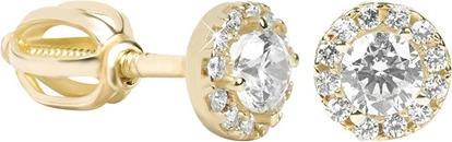Image du produit Brilio Boucles d'oreilles rondes en or avec cristaux clairs 239 001 00806