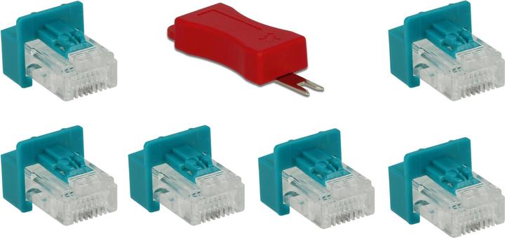 Actual product image Delock RJ45 latch clip with plug (Network cable plug)