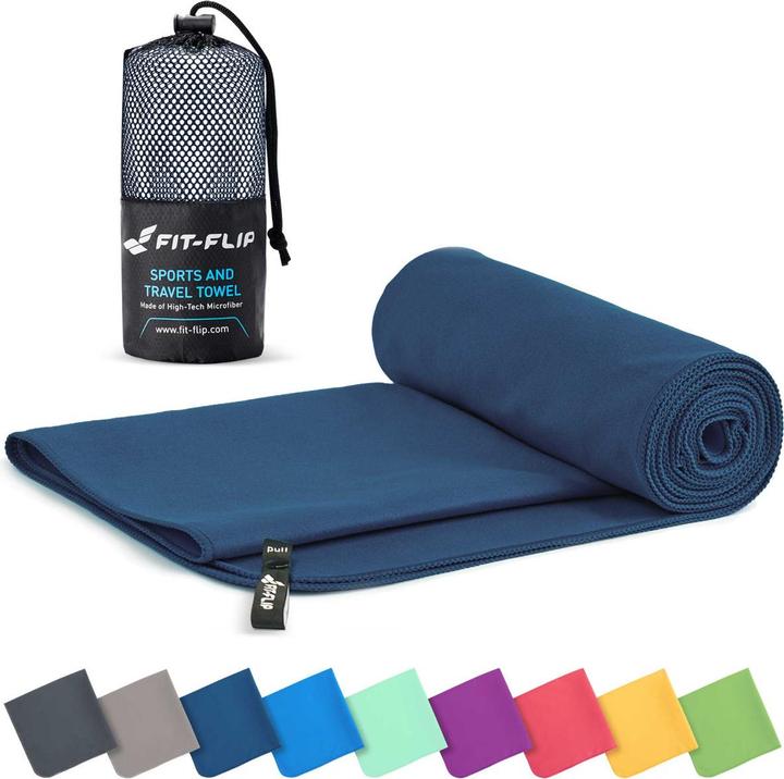 Fit-Flip Mikrofaser Handtuch schnelltrocknend mit Tasche 40x80cm (40 x 80 cm)