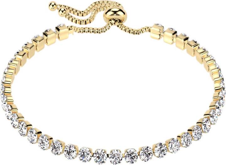 Star Piercing Kette Verstellbar vergoldet mit Kristallen silber (Chirurgenstahl 316L)