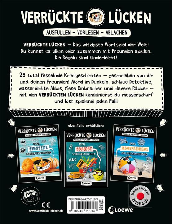 Image du produit Verrückte Lücken Total fesselnde Krimigeschichten (Allemand, Loewe Créatif, Loewe Apprendre et deviner, Jens Schumacher, Michael Dietrich, 2019)