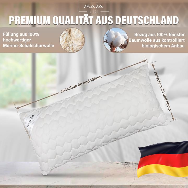 Actual product image Mara Vital Pure new wool pillow (40 x 60 cm)