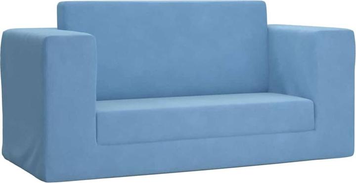 Actual product image VidaXL Children's sofa bed 2-seater blue Soft plush (Children sofa)