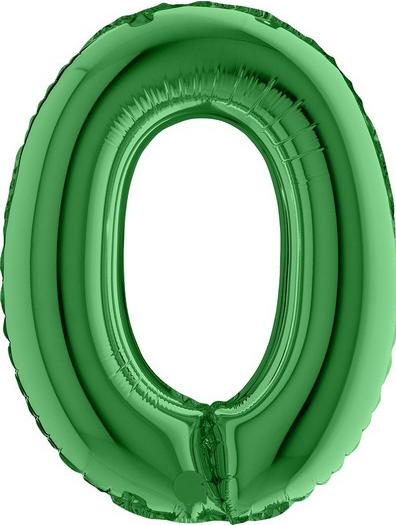 Bigiemme Ballon alu Chiffre "0" Vert