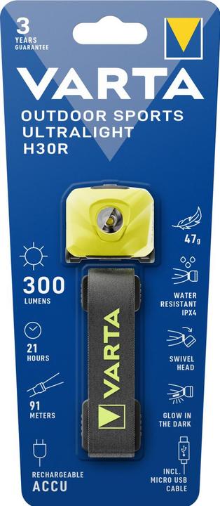 Immagine prodotto Varta Ultraleggero H30R (300 lm)