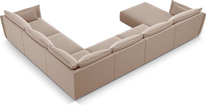 Actual product image Micadoni Velvet Panoramic Right Corner Sofa, "Kaelle", 8 Seats, 384x284x85Made in Europe (Sofa landscape)