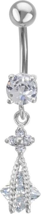 Bijouteria Bauchpiercing (Edelstahl, Silber 925, Zirkonia)