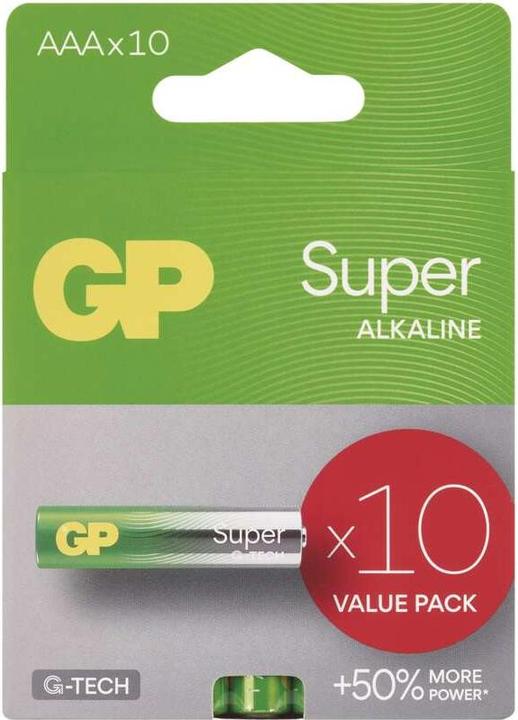 Actual product image GP Batteries GP alkaline battery SUPER AAA (LR03)- 10ks (10 pcs., AAA)
