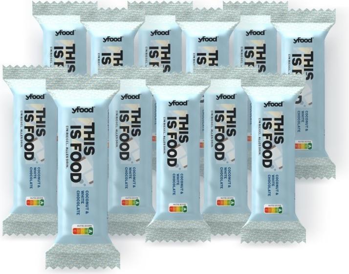 Produktbild YFood Coconut & White Chocolate (Weisse Schokolade, Kokos, 1 Stk., 60 g)
