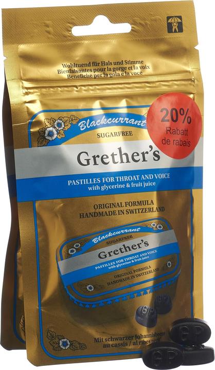 Actual product image Grethers Blackcurrant pastilles (1 Piece)