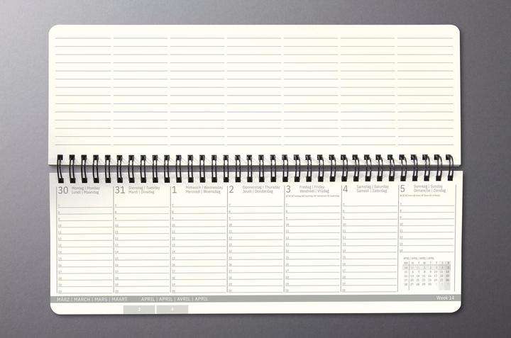 Image du produit Sigel Tisch-Querkalender Conceptum 30 x 14,3 cm, 2026, Schwarz (Français, Anglais, Néerlandais, Allemand)