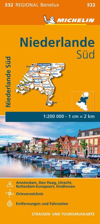 Image du produit Michelin Pays-Bas Sud. Carte routière et touristique 1:200.000 200000