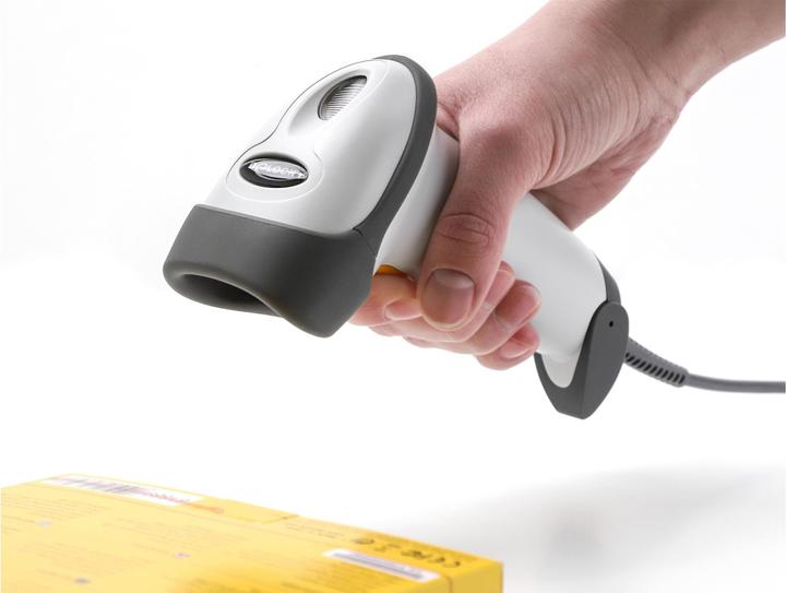 Produktbild Delock USB Barcode Scanner 1D mit Anschlusskabel und Halterung (1D-Barcodes)