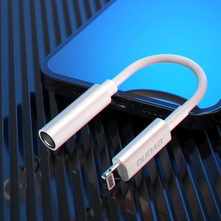 Image du produit Dudao Adaptateur audio L16i Lightning vers mini jack 3.5mm (blanc) (Lightning, Jack 3.5mm)