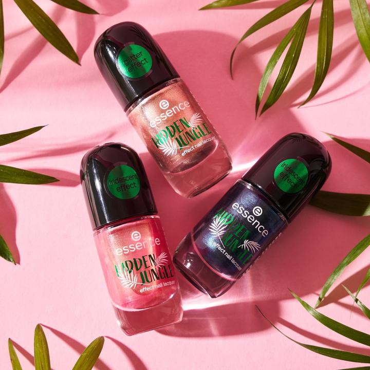 Actual product image essence HIDDEN JUNGLE effect nail lacquer (03 Golden Hour, Gel-Effect Nail Polish)
