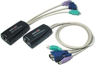 Produktbild Minicom Mini KVM Extender, PS/2, VGA 1600x1200, bis 70m