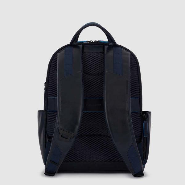 Actual product image Piquadro Blue Square - Laptop backpack with iPad® compartment, RFID blocker (16 l)