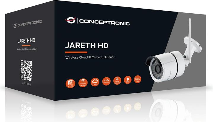 Produktbild Conceptronic JARETH HD Kabellose Cloud-IP-Kamera, Outdoor (1280 x 720 Pixels)