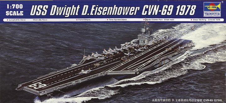 Actual product image Trumpeter USS Dwight D. Eisenhower CVN-69 1978