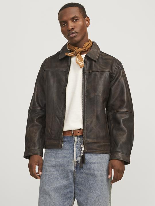 Actual product image Jack & Jones Joraustin Clean Leather Jkt Goat Styd Aw (XL)