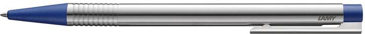 Actual product image Lamy Ballpoint pen 205 logo, refillable, large capacity blue refill, matt in various colors (Silver, 1 x)