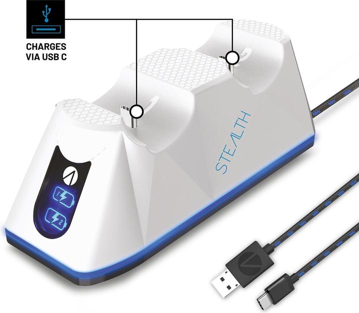 Image du produit Stealth Double quai de chargement + câble Play & Charge (PS5)