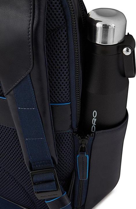 Actual product image Piquadro Blue Square - Laptop backpack with iPad® compartment, RFID blocker (16 l)