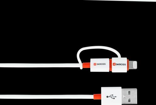 Actual product image Skross 2 in 1 Charge & Sync Cable (1 m, USB 2.0)