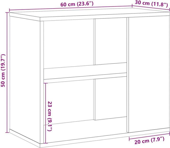 Actual product image VidaXL Beistellschrank -Optik (60 x 30 x 50 cm)
