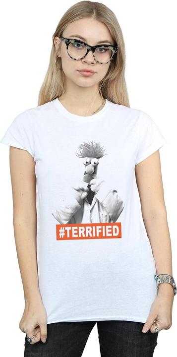 Actual product image Disney Womens/Ladies The Muppets Beaker Terrified Cotton T-Shirt (XXL)