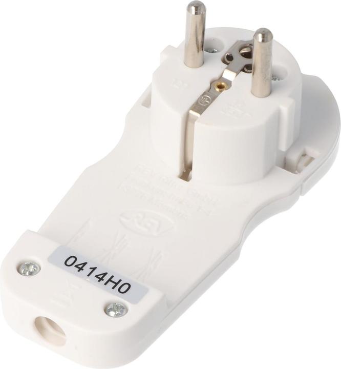 Produktbild AccuCell Schuko-Flachstecker extra flach weiss Schuko-Winkelstecker