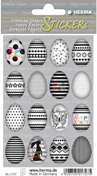 Produktbild Magni Ostersticker DECOR Eierset schwarz weiss (3 x)