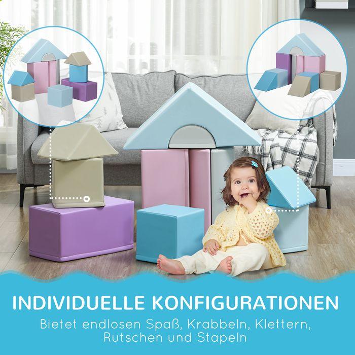 Produktbild Swisshandel24 11-tlg. Softbausteine, Schaumstoffbausteine, Bausteinset zum Toben, Klettern