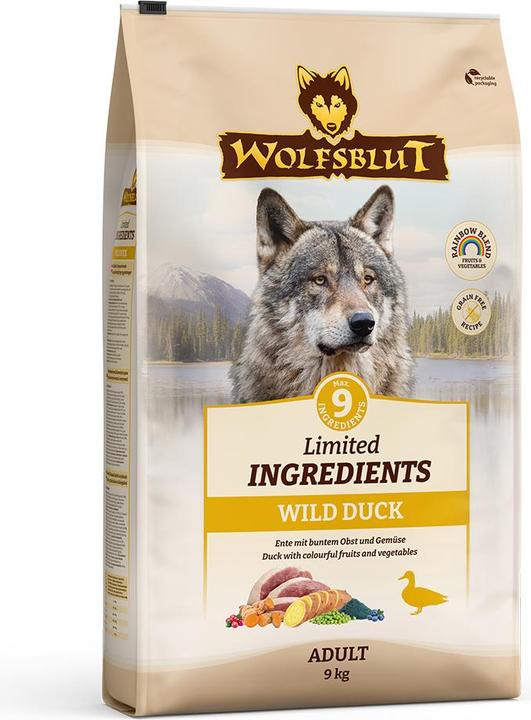 Produktbild Wolfsblut Limited Ingredients Adult Wild Duck für Hunde 9 kg (Adult, 1 Stk., 9000 g)