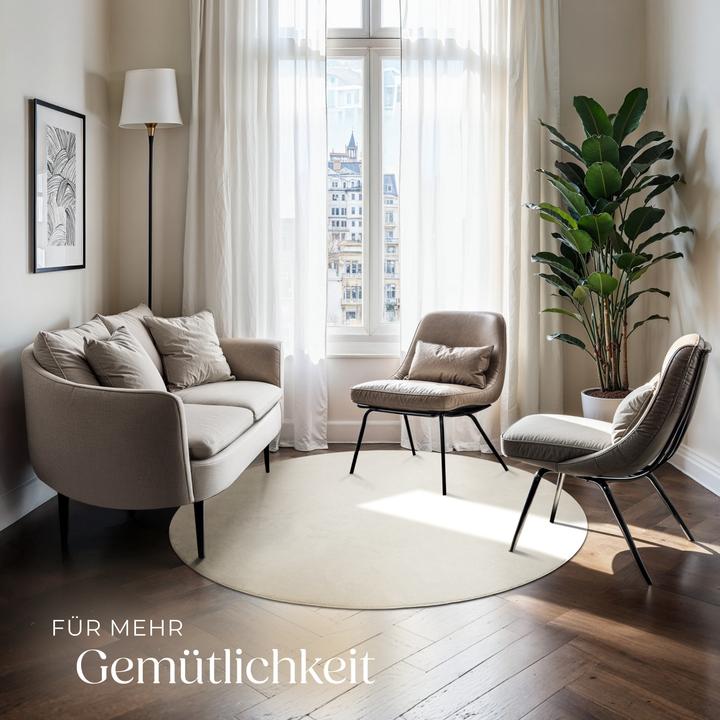 Immagine prodotto tectake Tappeto a pelo corto Soft Zone (120 x 120 cm)