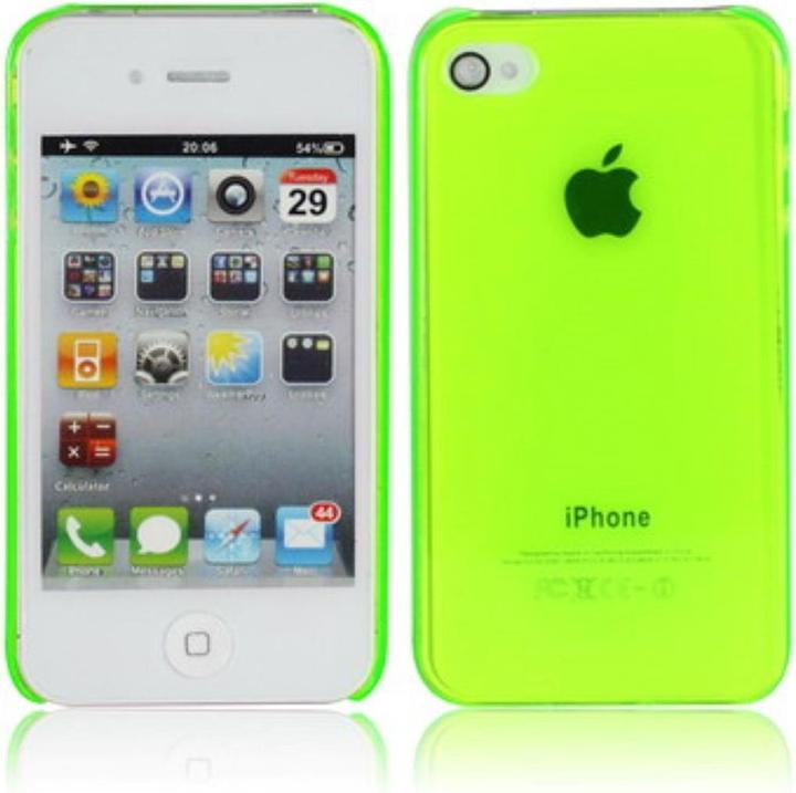 Actual product image König Design Protective cover Hard Case Cover for mobile iPhone 4 & 4S luminescent green (Apple iPhone 4, G4s)