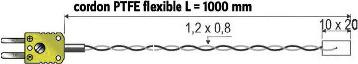 Immagine prodotto B+B Thermo-Technik Sonda di superficie B & Technik da 0 a +250 °C sonda tipo K (Tentacoli)