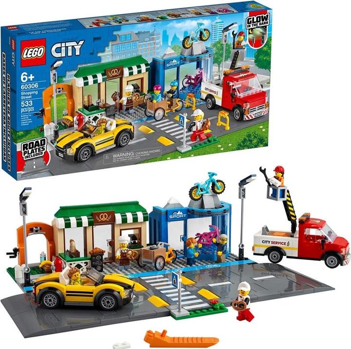 Immagine prodotto LEGO Strada commerciale della città con negozi 60306 (60306, LEGO City)