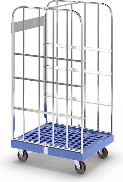 Actual product image ESB Order picking trolley, with plastic transport dolly, blue. (500 kg)