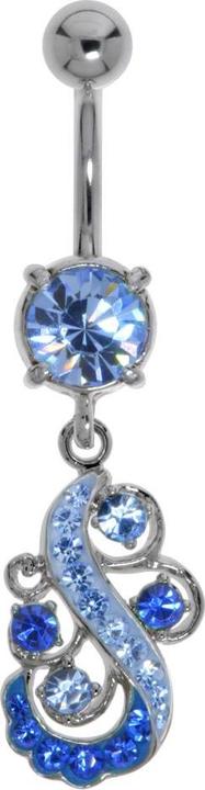 Immagine prodotto Bijouteria Piercing ventre (Acciaio chirurgico 316L, Vetro (di orologio), Ottone rodiato in ottone rodiato, Zirconia)