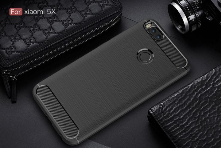 Actual product image Screenguard Xiaomi Mi A1 Hull Carbon Brushed Soft TPU (Mi A1)